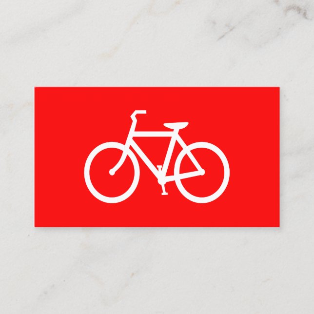 Red and White Bike Business Card (Front)