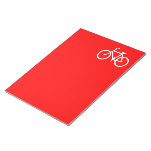 Red and White Bike Notepad