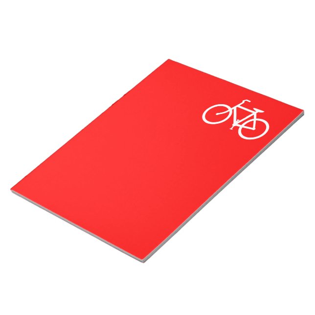 Red and White Bike Notepad (Angled)