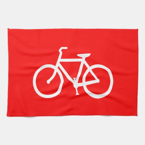 Red and White Bike Towel