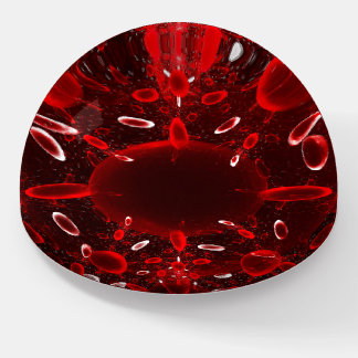Red And White Blood Cells Fractal Paperweight