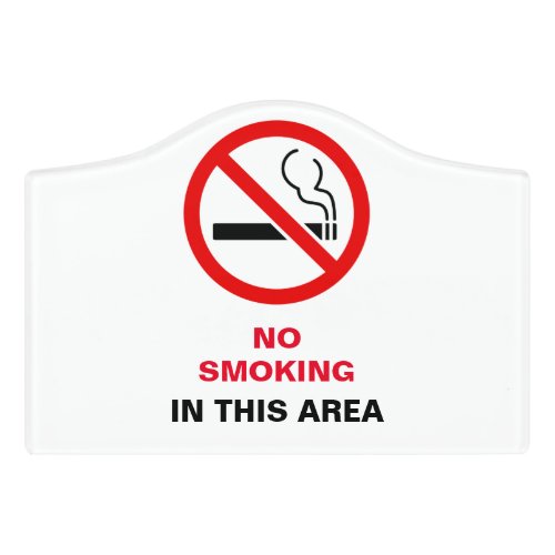 Red and White Bold No Smoking Area Metal A_Frame Door Sign