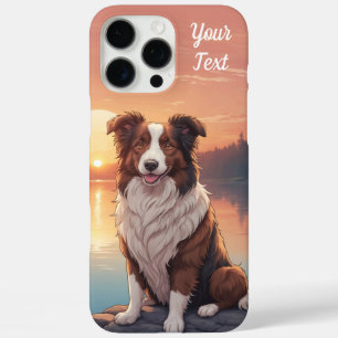 Red and White Border Collie by Lake iPhone 16 Pro Max Case