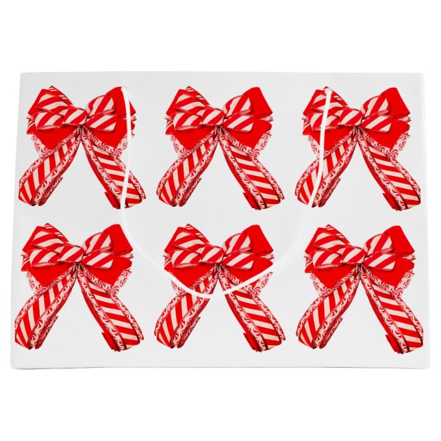 Red and White Bow Gift Bag (Front)