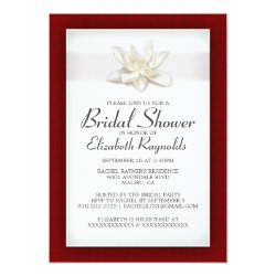 Red and White Bridal Shower Invitations