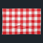 Red and White Buffalo Check Pattern Kitchen Towel<br><div class="desc">This towel paper features a rustic red and white buffalo check pattern.</div>