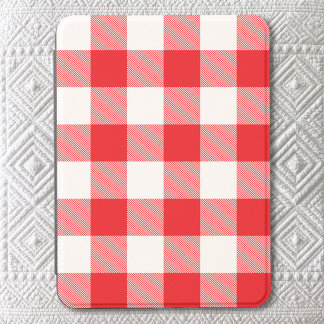 Red and White Buffalo Plaid Gingham Kindle Cover