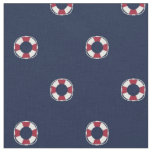 Red And White Buoy Pattern Fabric