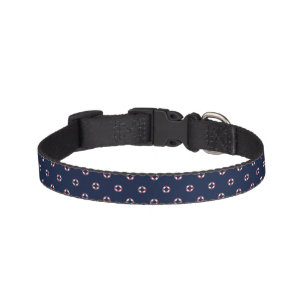 Red And White Buoy Pattern Pet Collar