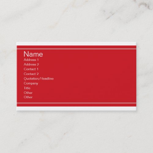 Red and White Business Cards
