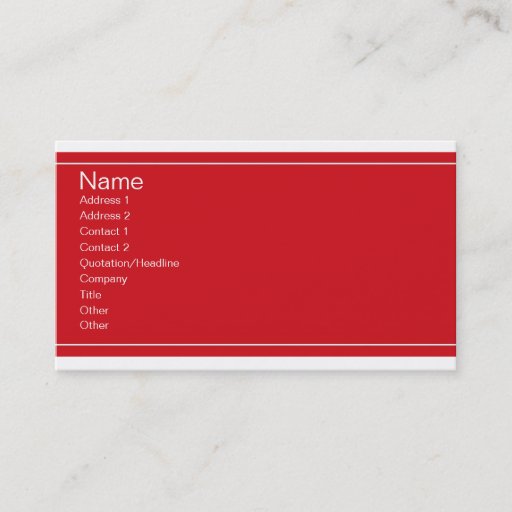Customizable Red and White Business Cards