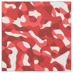 Red and White Camouflage Print Pattern Fabric
