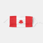 Red and White Canadian Flag Adult Cloth Face Mask (Front, Folded)