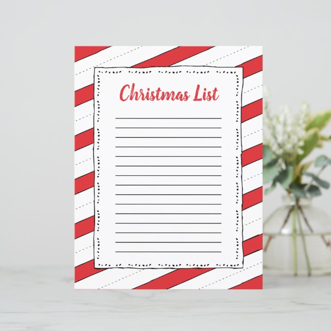 Red and White Candy Cane Boarder Clipart Christmas (Standing Front)