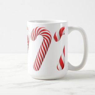Red and White Candy Cane Christmas Mug