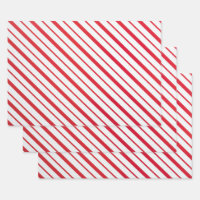 Christmas Gingerbread Man Cookies & Candy Stripes Wrapping Paper Sheets |  Zazzle