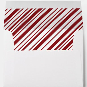 Red and White Candy Cane Envelope