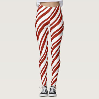 Candy Cane Leggings & Tights | Zazzle
