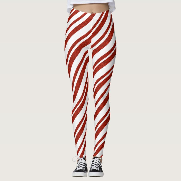 red white striped leggings