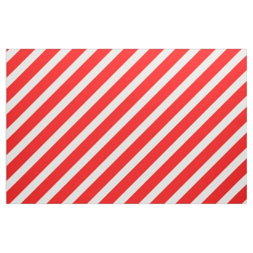 Red and White Candy Cane Stripes Fabric