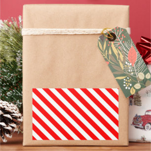 Red and White Candy Cane Stripes Sticker