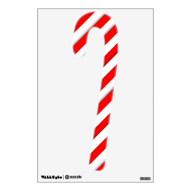 Red and White Candy Cane Wall Decal (Front)