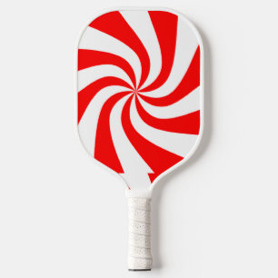 Red and white candy pickleball paddle