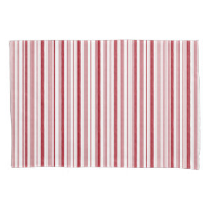 Red and White Candy Stripe Pillow Case Shams