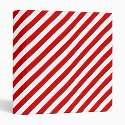 Red and White Candy Striped Binder