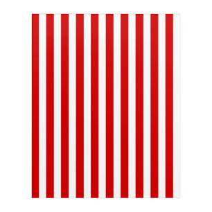 Red and white candy stripes acrylic print