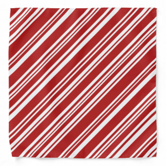 Red and White Candy Stripes Bandana