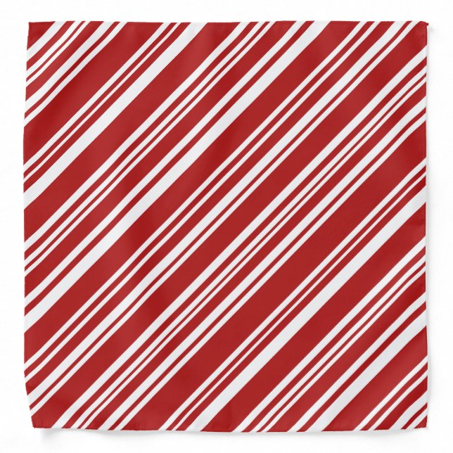 Red and White Candy Stripes Bandana (Front)