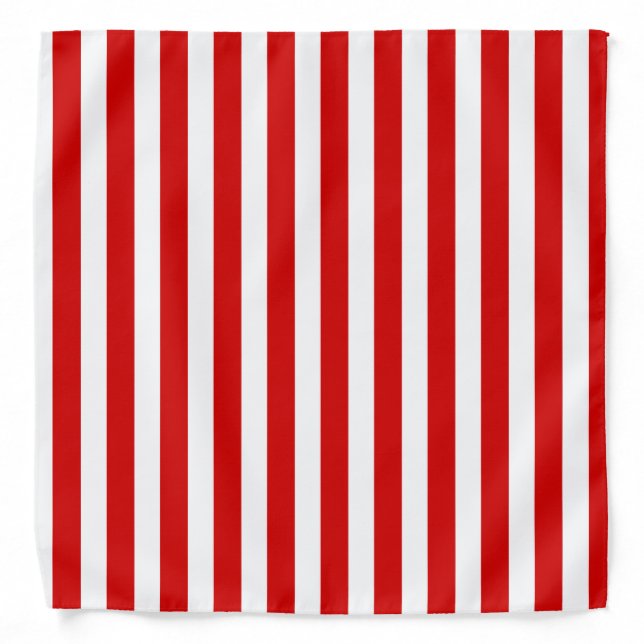 Red and white candy stripes bandana (Front)