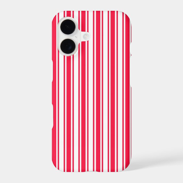 Red and white candy stripes Case-Mate iPhone case (Back)