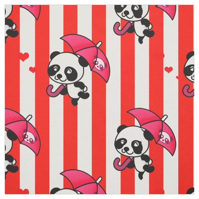 Red And White Candy Stripes Fabric (Swatch)