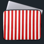 Red and white candy stripes laptop sleeve<br><div class="desc">Red and white candy stripes</div>