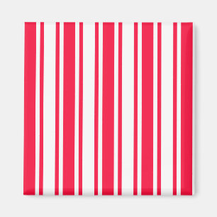 Red and white candy stripes magnet