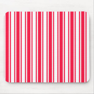 Red and white candy stripes mouse pad