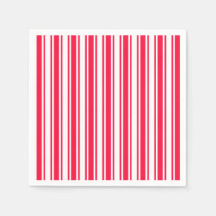 Red and white candy stripes napkins