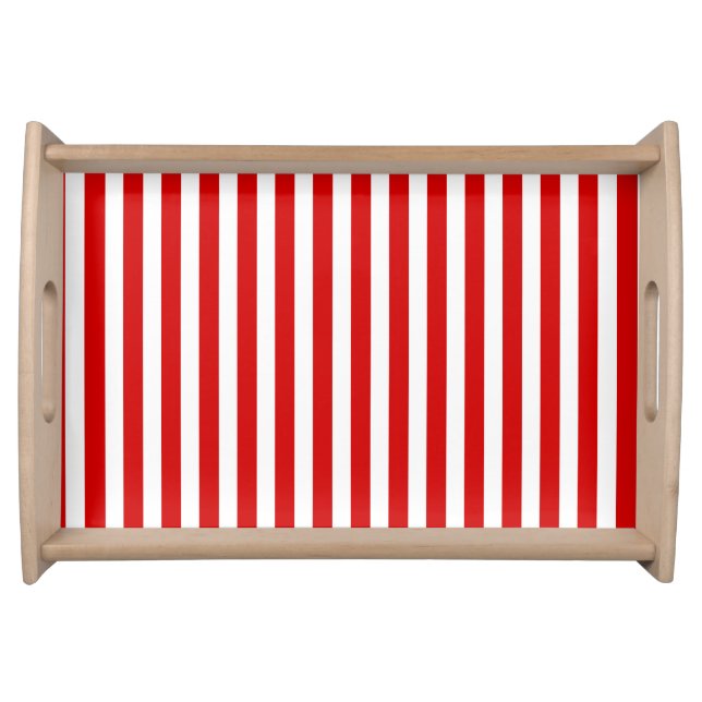 Red and white candy stripes serving tray (Front)