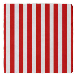Red and white candy stripes trivet