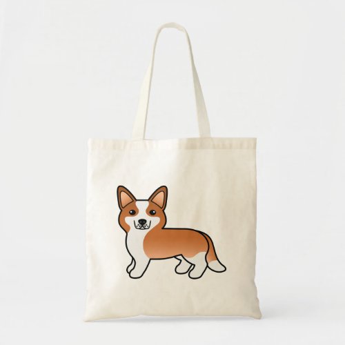 Red And White Cardigan Welsh Corgi Cartoon Dog Tote Bag