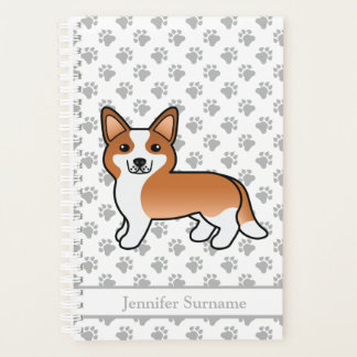 Red And White Cardigan Welsh Corgi Dog &amp; Text Planner