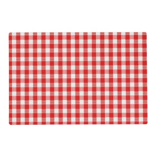 Red and White Check Placemat | Zazzle.com