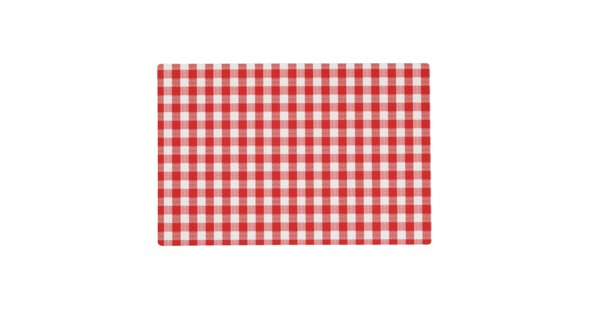 Red and White Check Placemat | Zazzle