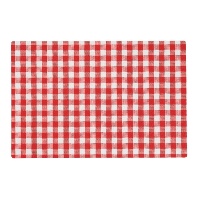 Red and White Check Placemat (Front)