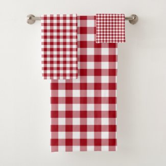 Red And White Checked Gingham Pattern