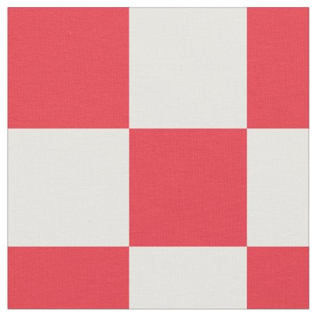 Red and yellow checkerboard pattern fabric | Zazzle