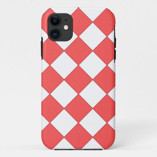 Red and White Checkered Case-Mate iPhone Case (Back)