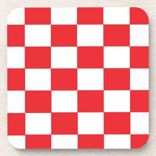 Red and White Checkered Coasters